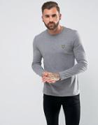 Lyle & Scott Long Sleeve Logo T-shirt Mid Gray Marl - Gray