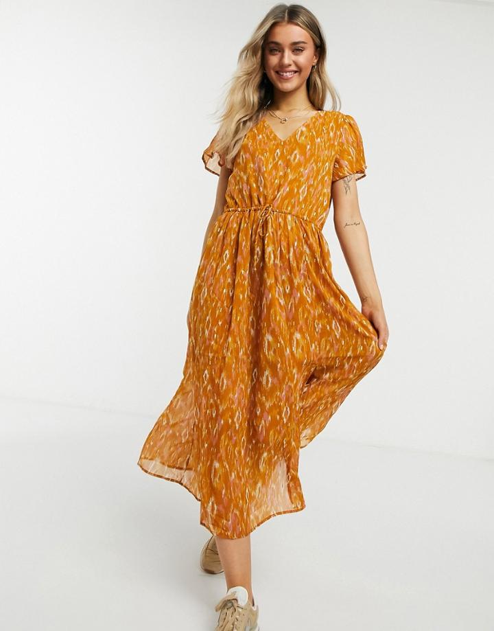 Vila Maxi Smock Dress In Print-multi