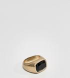 Reclaimed Vintage Inspired Black Oval Stone Ring In Gold Exclusive To Asos - Multi