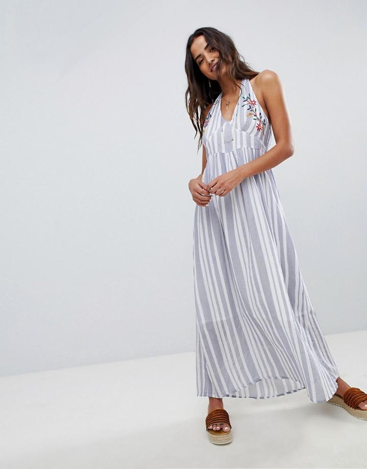 Raga Setting Sail Halterneck Maxi Dress - Blue