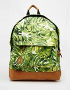 Mi-pac Backpack In Fern Leaf Print - Green