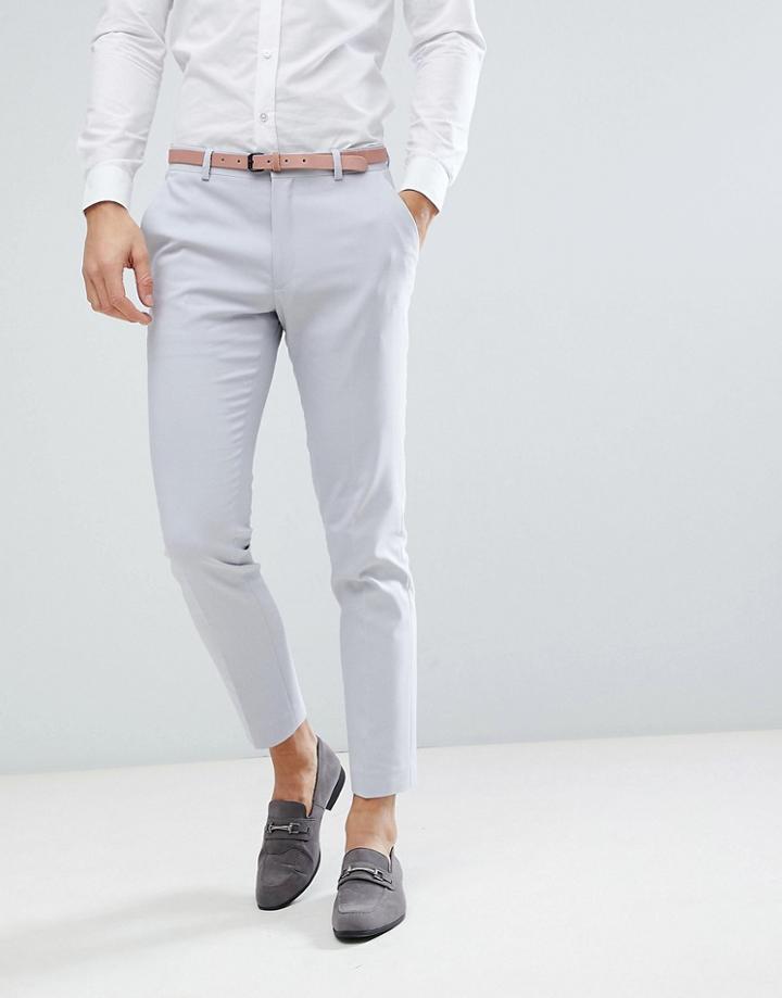 Asos Wedding Skinny Suit Pants In Ice Gray - Gray