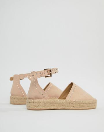 Truffle Collection Studded Espadrille - White