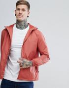 Farah Smith Zip Through Hooded Jacket In Orange - Orange