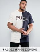 Puma Plus Split Logo T-shirt Exclusive To Asos 57531202 - White