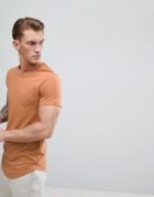 Produkt Longline T-shirt With Curved Hem - Orange