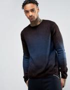 Religion Knitted Fade Out Sweater - Black
