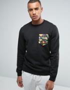 Volcom Mocket Ii Printed Pocket Crew Sweater - Black