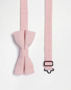 Asos Bow Tie In Pink Marl Effect - Pink