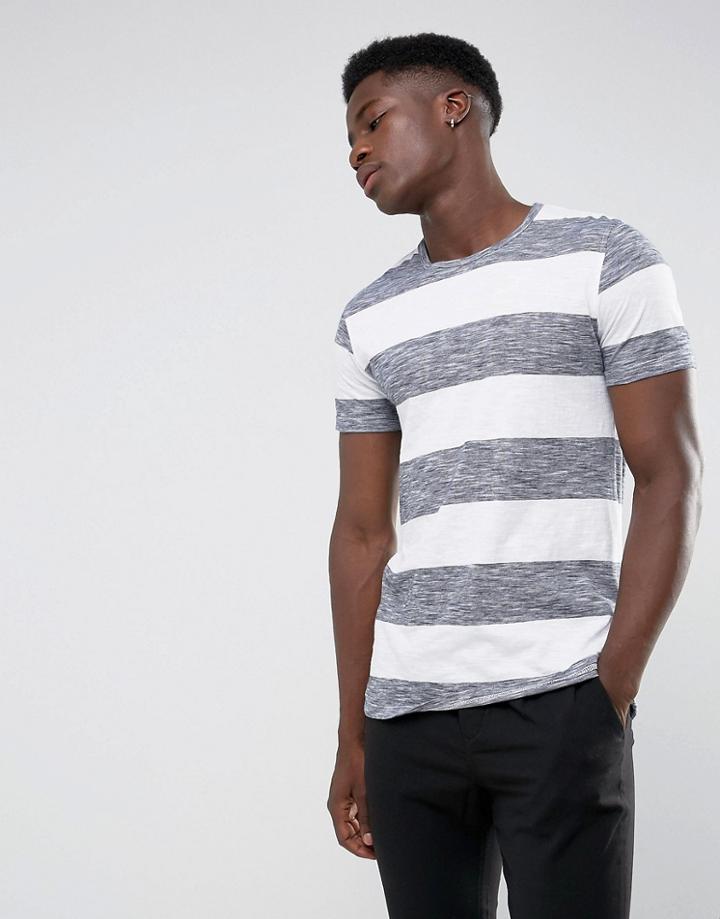 Minimum Cabra Striped T-shirt - White