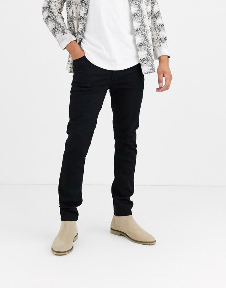Asos Design 12.5oz Skinny Jeans In Black
