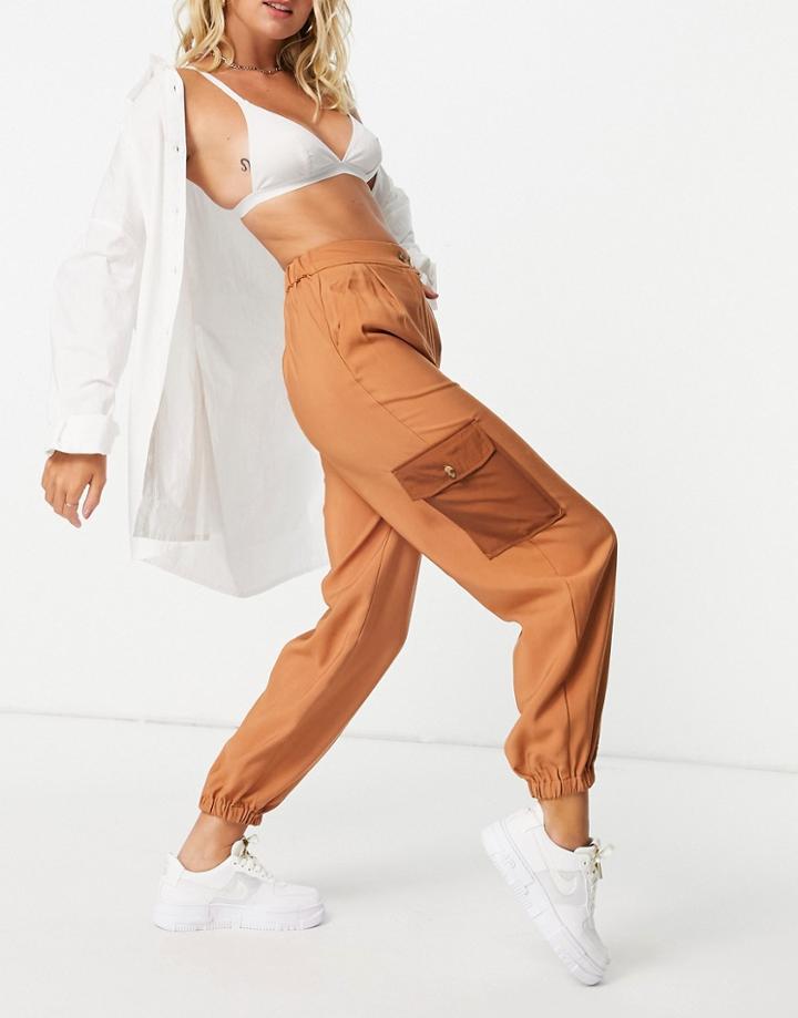 Native Youth Cargo Pants In Brown