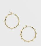 Orelia Gold Plated Bead Hoop Earrings - Gold