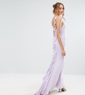 Jarlo Tall Maxi Dress With Ruffle Back Detail - Pink