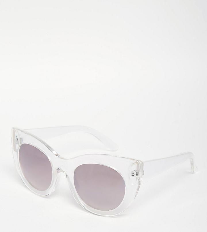 Jeepers Peepers Round Cat Sunglasses - Clear