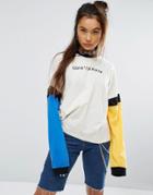 The Ragged Priest Skater Top With Can't Skate Slogan - White