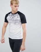 New Look T-shirt With Geo Fade In Black - Black