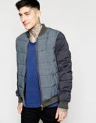 Scotch & Soda Classic Quilted Bomber Jacket - Navy