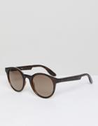 Carrera Round Plastic Sunglasses - Brown