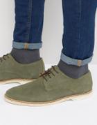 Dune Barrock Suede Lace Up Shoe - Green
