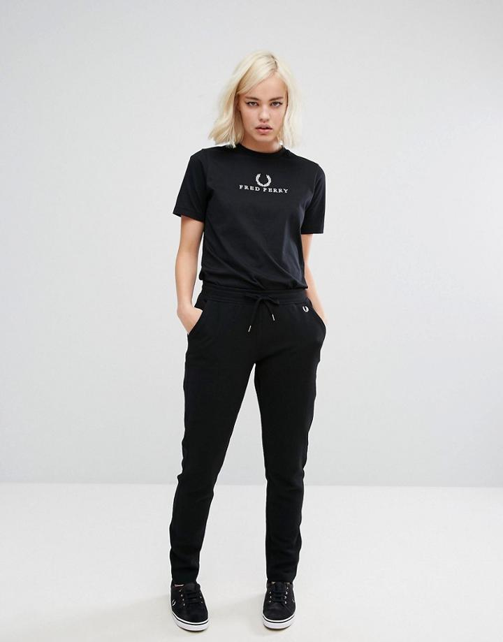 Fred Perry Tricot Tracksuit Pant - Black