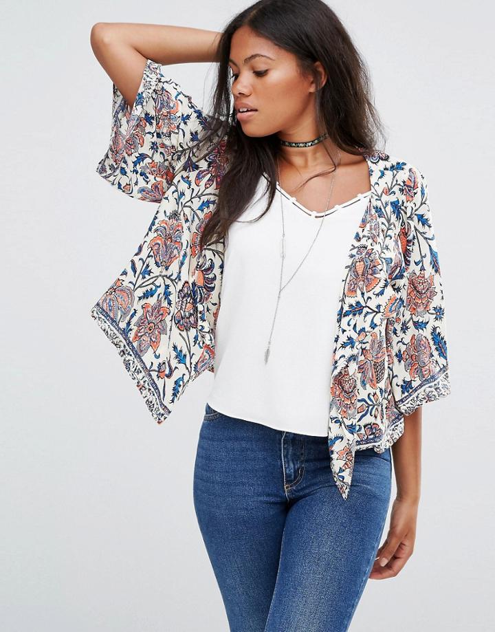 Amy Lynn Floral Print Kimono - Floral Print