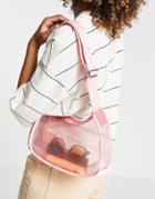 Weekday Hedvig Recycled Mesh Shoulder Bag In Pink
