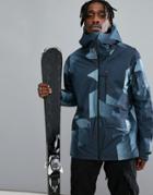 Peak Performance Hakuba Print Ski Jacket In Blue - Blue