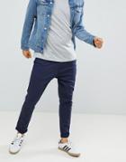 Next Slim Tapered Chinos In Navy - Navy