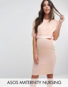 Asos Maternity Tall Nursing Double Layer Dress - Pink