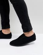 Asos Design Sneakers In Black Canvas - Black