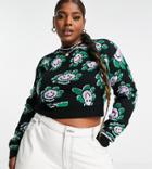 Collusion Plus Floral Sweater-multi