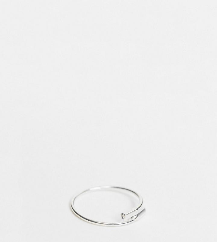 Kingsley Ryan Curved Ring In Sterling Silver