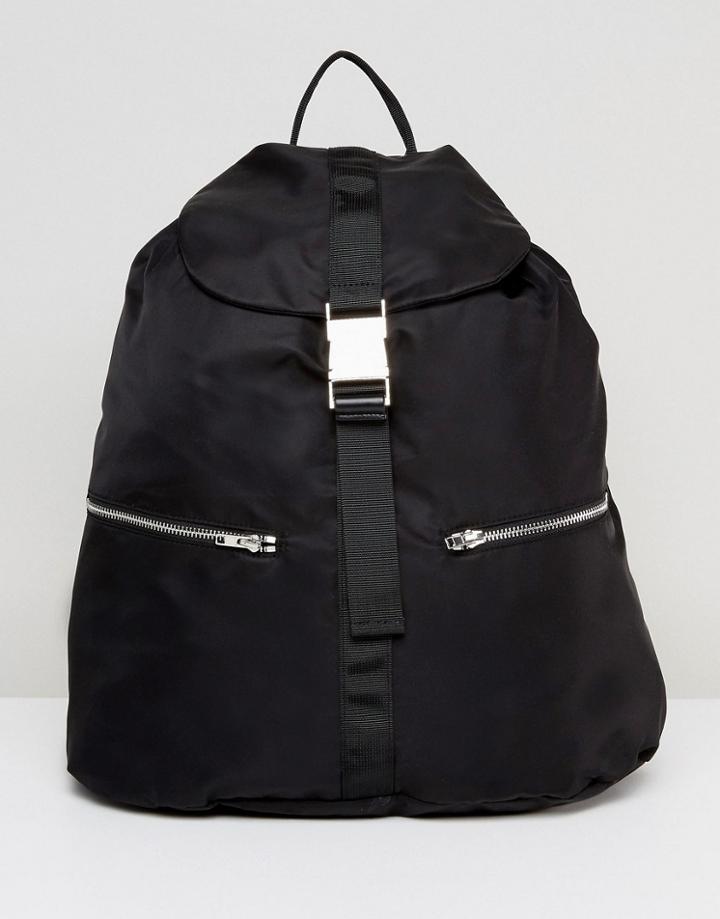Weekday Buckle Backpack - Black
