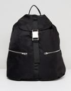 Weekday Buckle Backpack - Black