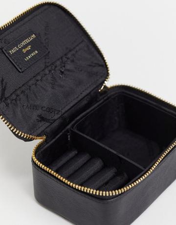 Paul Costelloe Leather Jewelry Case In Black