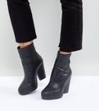 Asos Earthling Wide Fit High Ankle Boots - Black