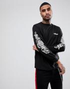 Diamond Supply Long Sleeve T-shirt With Sleeve Prints - Black
