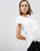 Allsaints Sweat T-shirt With Ruched Tie - White
