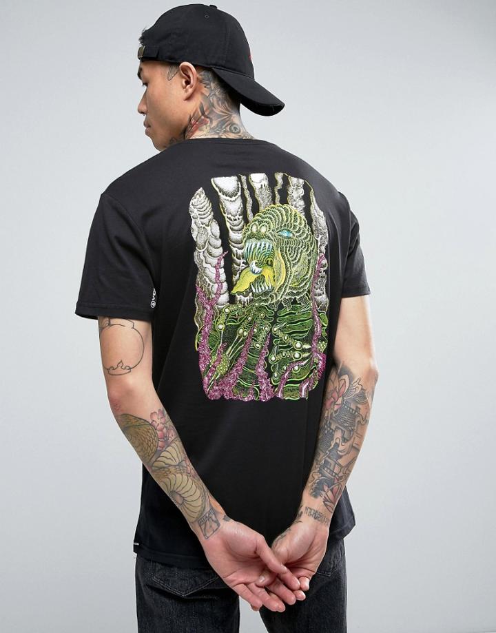 Volcom X Tetsunori T-shirt With Back Print - Black