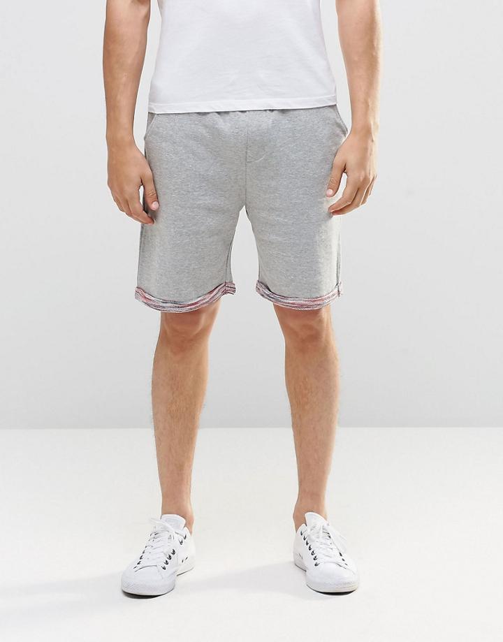 Native Youth Reverse Space Dye Loopback Shorts - Gray