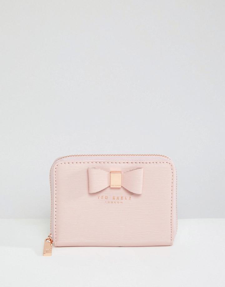 Ted Baker Bow Zip Purse - Pink