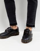 Dr Martens Henton Ghillie Shoes In Black Smooth - Black