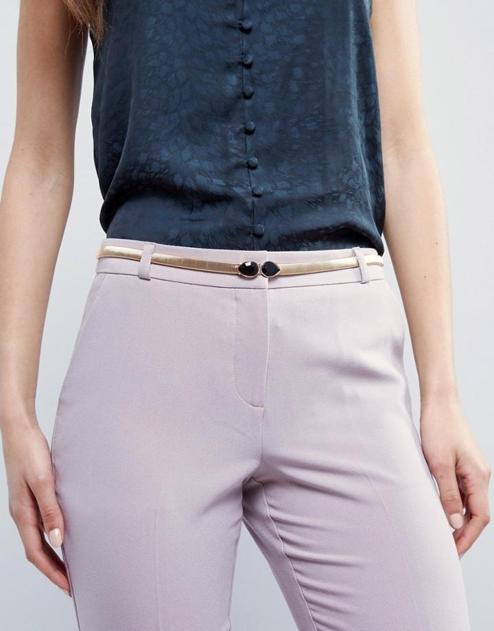 Pieces Andrea Gold Waist Belt - Gold