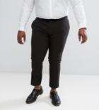 Asos Plus Super Skinny Cropped Smart Pants In Black - Black