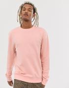 New Look Drop Shoulder Sweat In Light Pink