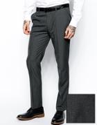 Asos Slim Fit Suit Trousers In Grey Dogstooth