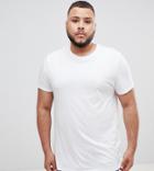Asos Design Plus Organic T-shirt With Crew Neck In White - White