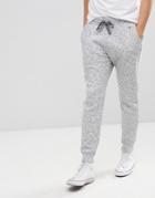 Hollister Icon Logo Fleece Cuffed Jogger In White/black Printed Texture - White