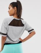 Only Play Short Sleeve T-shirt With Piping - Gray